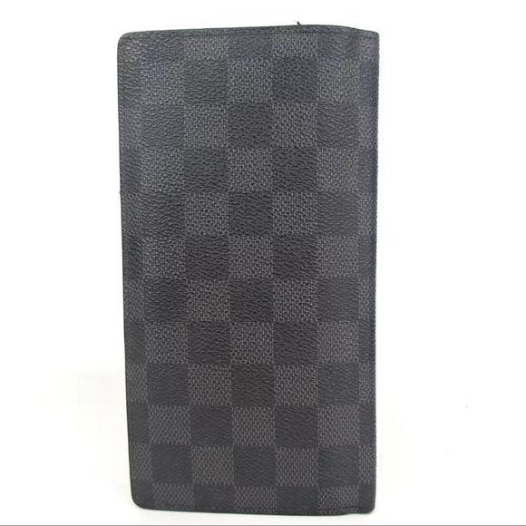 AUTH LOUIS VUITTON Damier Graphite Brazza Portefeuille Wallet - Picture 2 of 9